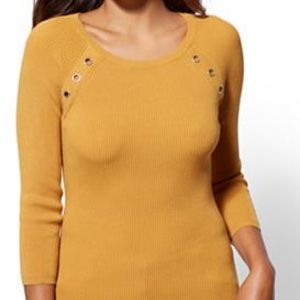 The Emma Grommet-Trim Sweater